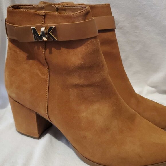Michael Kors Brown Suede Leather Ankle Boots - Picture 1 of 5